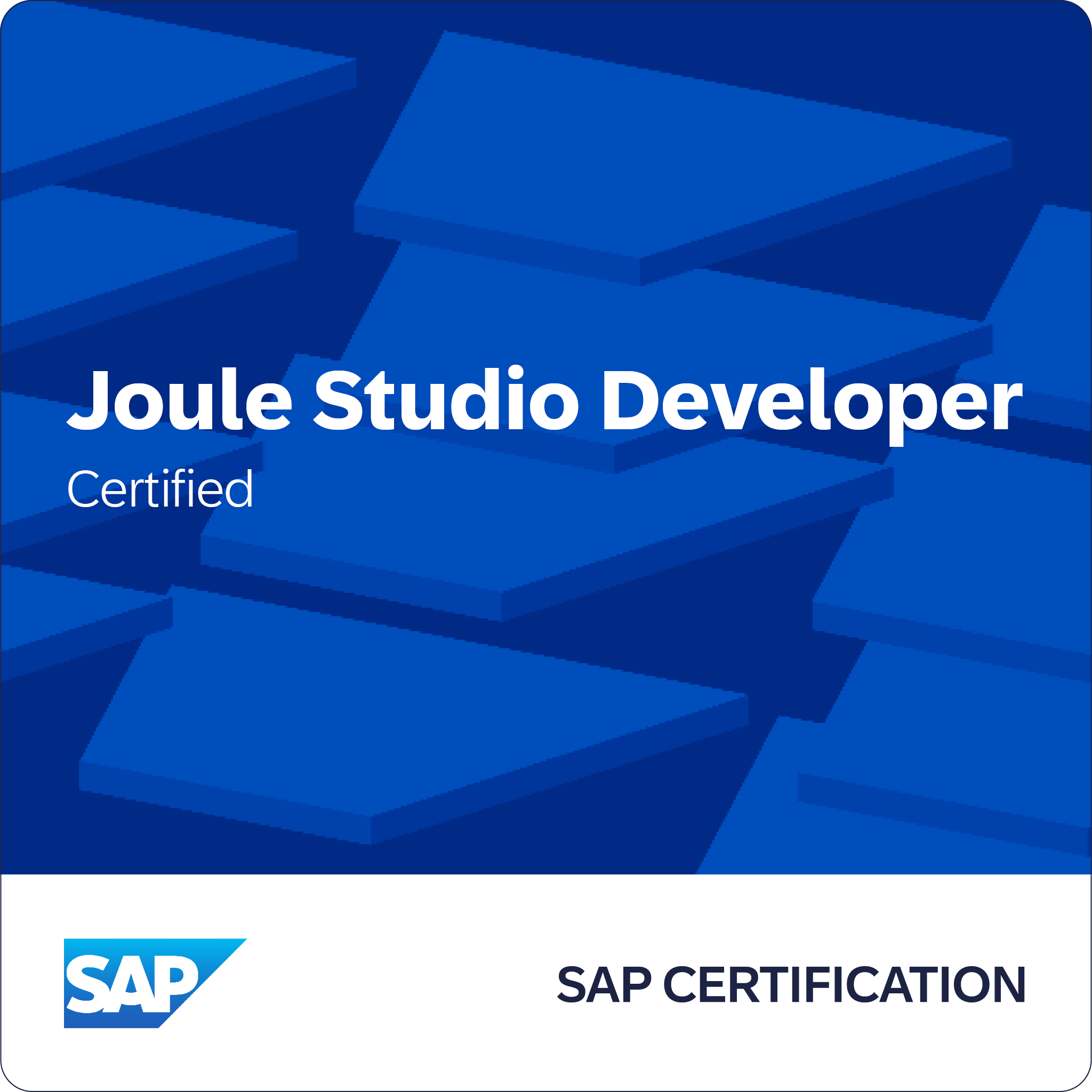Insignia oficial SAP Certified - Joule Studio Developer